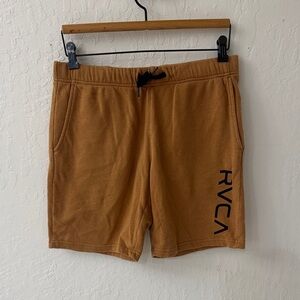 RVCA Camel Tan Sweat Shorts Small Pull On